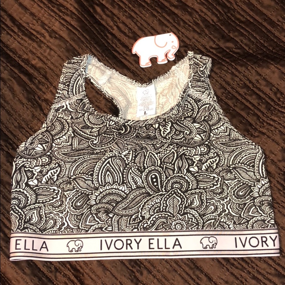 Ivory Ella mint paisley bralette